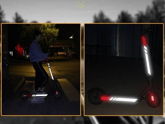 Светоотражающие наклейки для Xiaomi 365/365 Pro/Mini Robot 365 (Бело-красный)