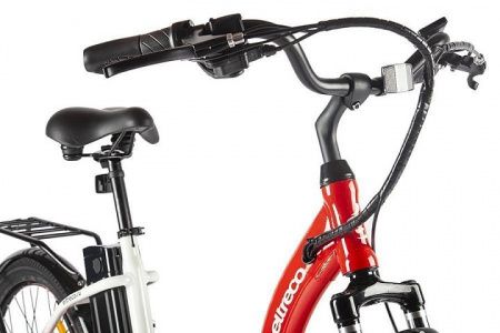 Электровелосипед Eltreco White (Бело-красный)