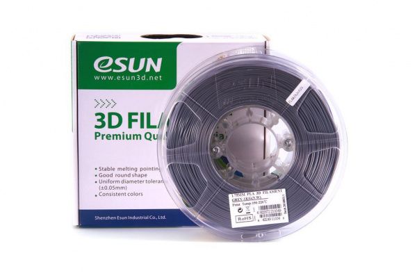 PLA+ пластик eSun, 1.75 мм, grey, 1 кг