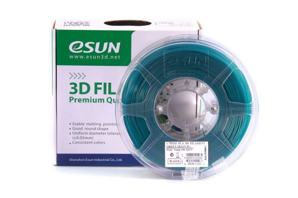 PLA+ пластик eSun, 1.75 мм, green, 1 кг