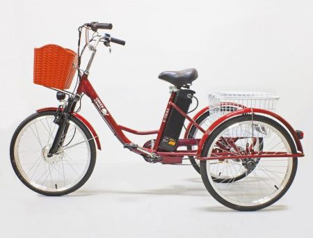 Электровелосипед GreenCamel Трайк-24 (R24 500W 48V 15Ah) красный