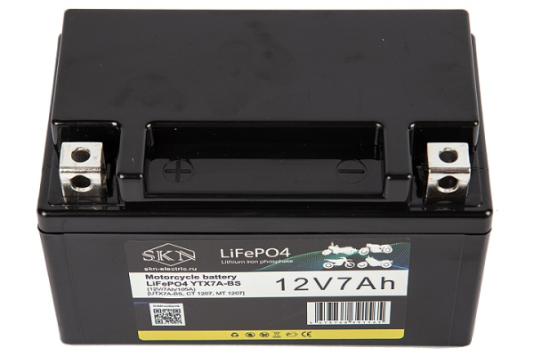 Аккумулятор для мототехники SKN LiFePO4 YTX7A-BS (12V/7Ah/105A)