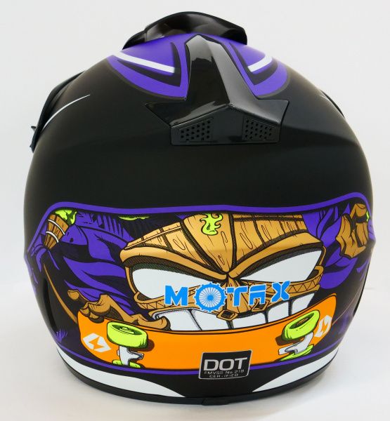 Шлем кроссовый MOTAX матово-черный-фиолетовый