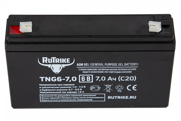Аккумуляторная батарея RuTrike TNG6-7,0 (6V7,0A/H C20)