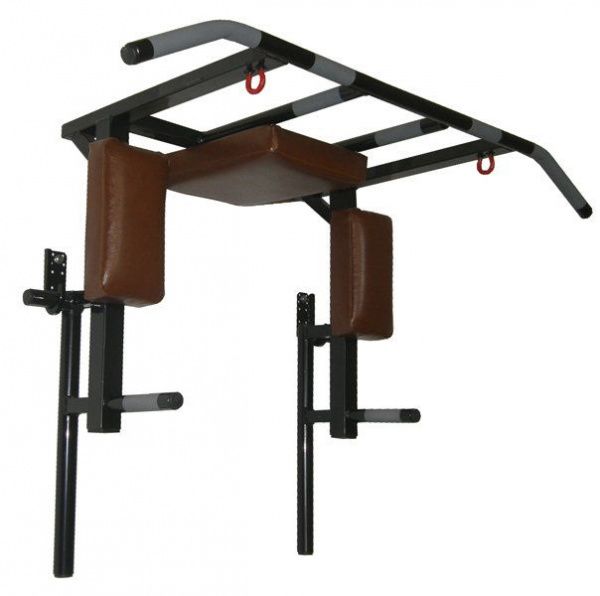 Турник - брусья - пресс 3 в 1 пулемёт (цельносварной) белый