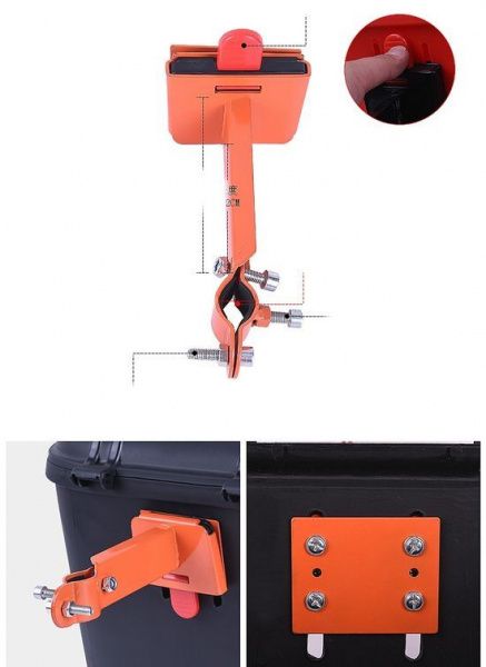 Пластиковая корзина с замком подсидельная (Черный)