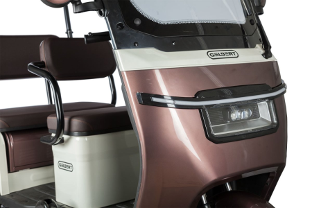 Электротрицикл Rutrike Gelbert Sarin 48V/60V 1000Вт коричнево-белый