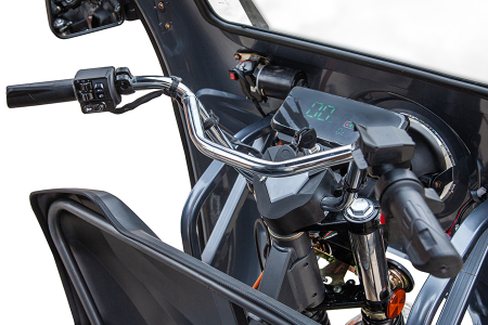 Грузовой электротрицикл Rutrike D5 1700 КАБИНА серый