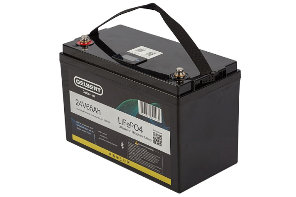 Литиевый тяговый аккумулятор Gelbert LiFePO4 (24V/65Ah/65A/1,560Wh) BT/Display