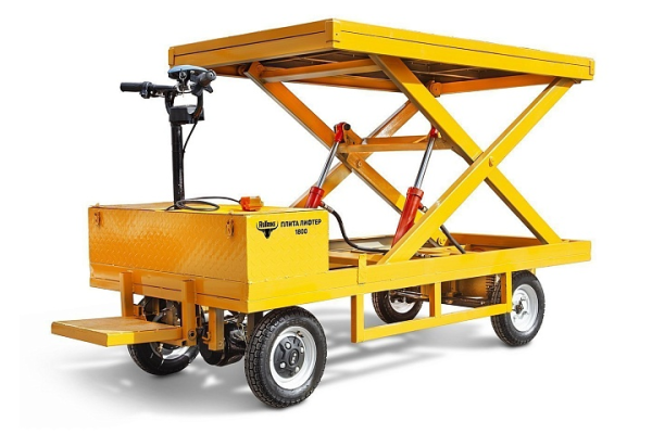 Платформенная тележка электрическая RuTrike ПЛИТА ЛИФТЕР 1800