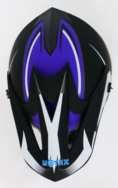 Шлем кроссовый MOTAX матово-черный-фиолетовый