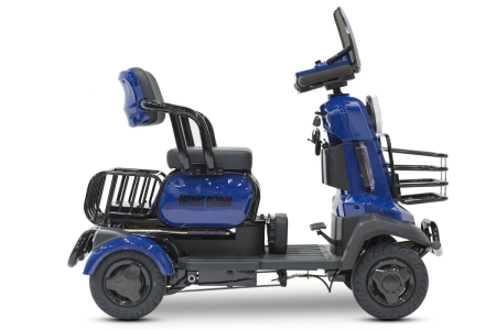 Электроскутер четырехколесный Rutrike Квадро синий