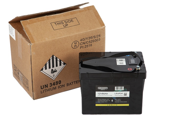 Литиевый тяговый аккумулятор Gelbert LiFePO4 (12V/80Ah/80А/600Wh) BT/Display